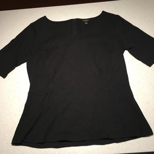 Ann Taylor Peplum Shirt Sleeve Knit